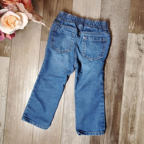 Old Navy Straight Fit Dark Wash Faded Blue Jeans Toddler Boy Size 2T NWOT - Picture 11 of 11